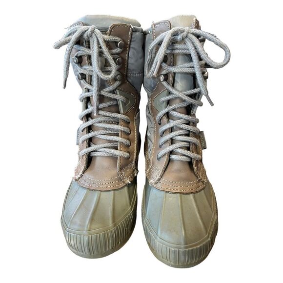 Tretorn | Faux Leather Ankle Gray Foley Lace Up Boots Girls 4 - Picture 2 of 8